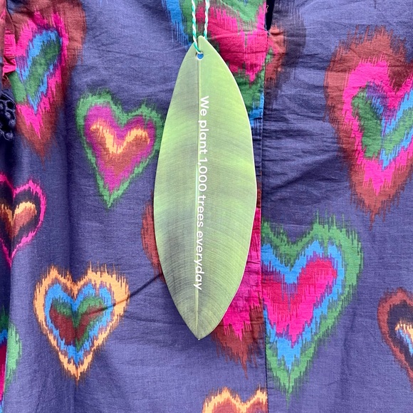 🌟Weekend Sale Only!🌟 Farm Rio Ikat Dyed Hearts Mini Dress - Picture 7 of 10